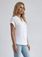 Claire | Women’s Button Front Blouse | V Neck Office Wear-Women Blouse-Pick NewYork
