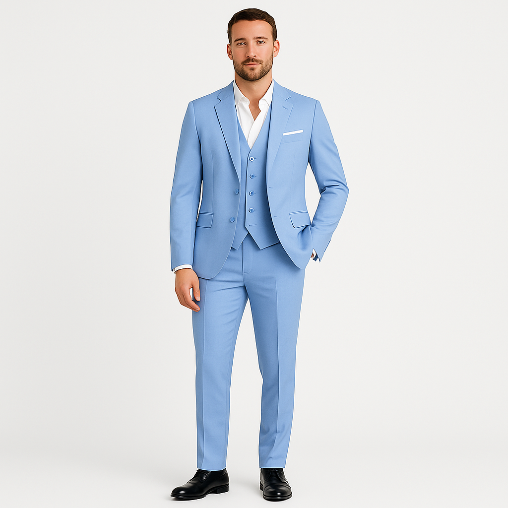 Cody | Men’s Three Piece Suit Set | Single Button Blazer Vest Formal Wear-Men Outfit Set-Pick NewYork