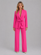 Colette | Women's Pantsuit Set | Tie Waist Office Suit-Women Set-Pick NewYork