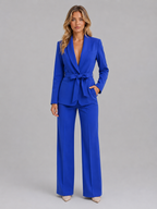 Colette | Women's Pantsuit Set | Tie Waist Office Suit-Women Set-Pick NewYork