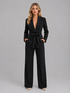 Colette | Women's Pantsuit Set | Tie Waist Office Suit-Women Set-Pick NewYork
