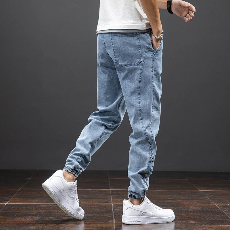 Colton | Men’s Jogger Jeans | Drawstring Waist Tapered Leg Everyday Wear-Men Pants-Pick NewYork
