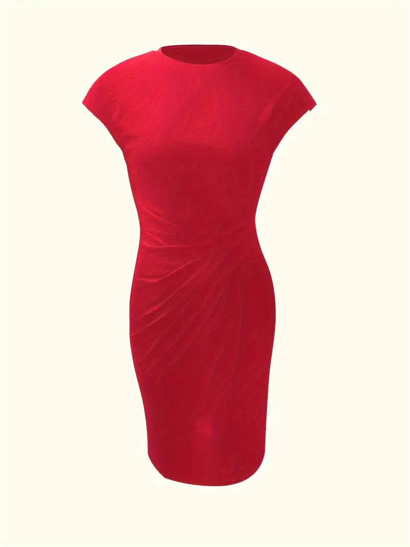 Hannah | Women's Midi Dress | Short Sleeve-Women Dress-Pick NewYork