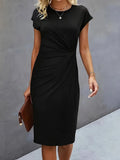 Hannah | Women's Midi Dress | Short Sleeve-Women Dress-Pick NewYork