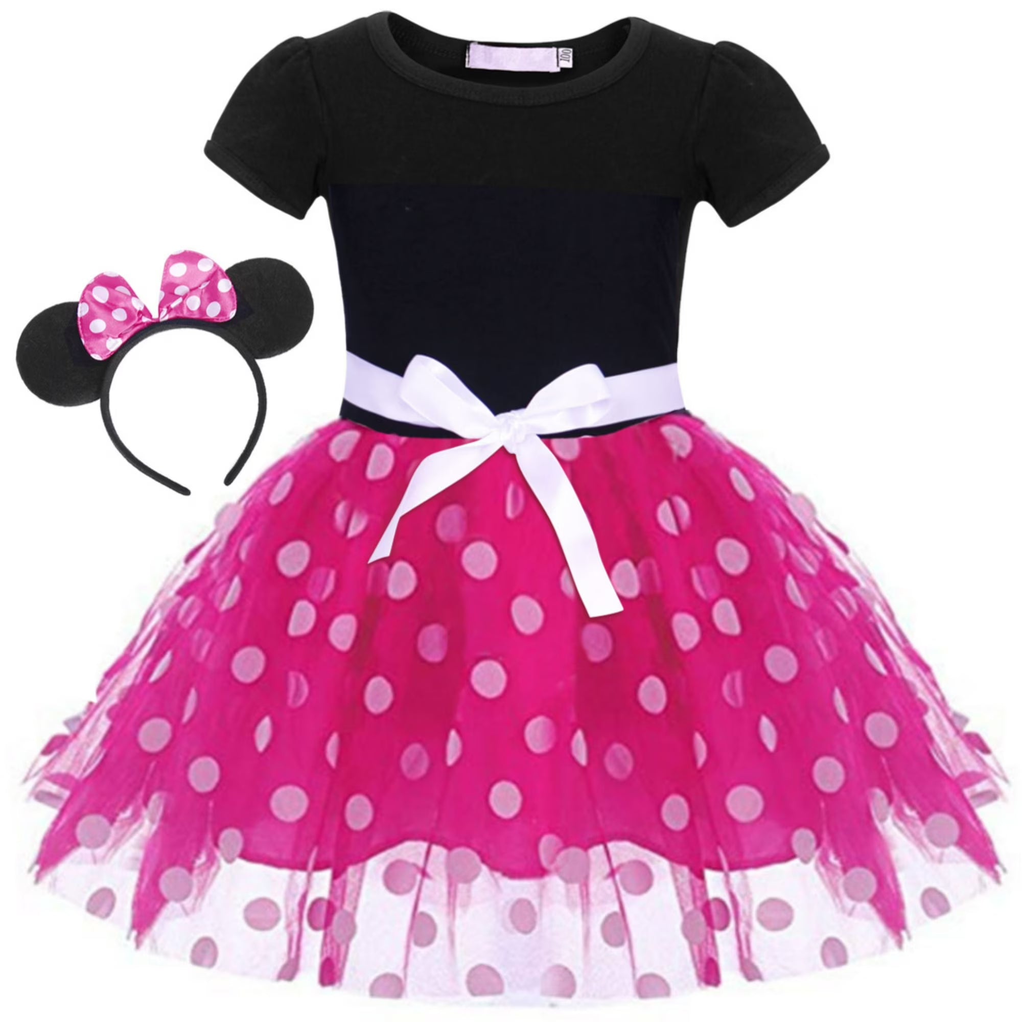 Daisy | Girls Polka Dot Costume Dress | Bow Waist Layered Skirt Fancy Dress Wear-Kids Costume-Pick NewYork