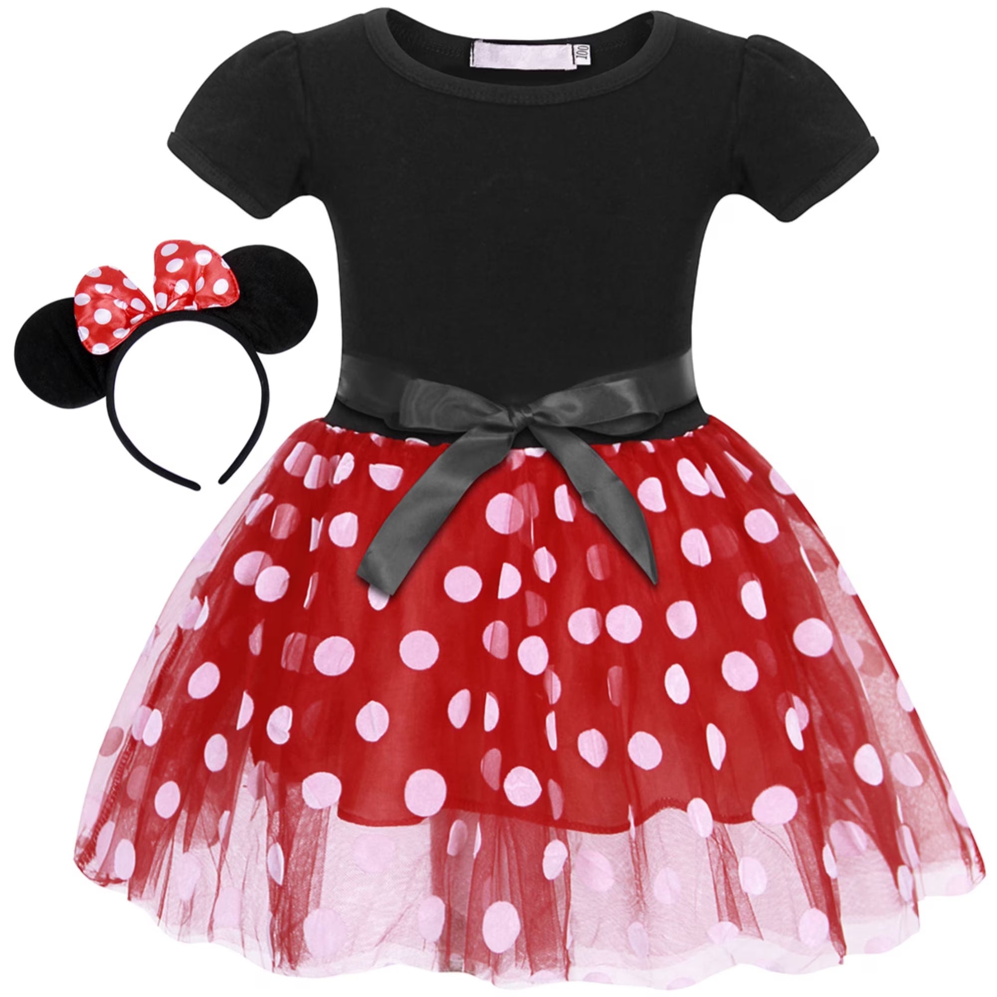 Daisy | Girls Polka Dot Costume Dress | Bow Waist Layered Skirt Fancy Dress Wear-Kids Costume-Pick NewYork