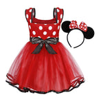 Daisy | Girls Polka Dot Costume Dress | Bow Waist Layered Skirt Fancy Dress Wear-Kids Costume-Pick NewYork