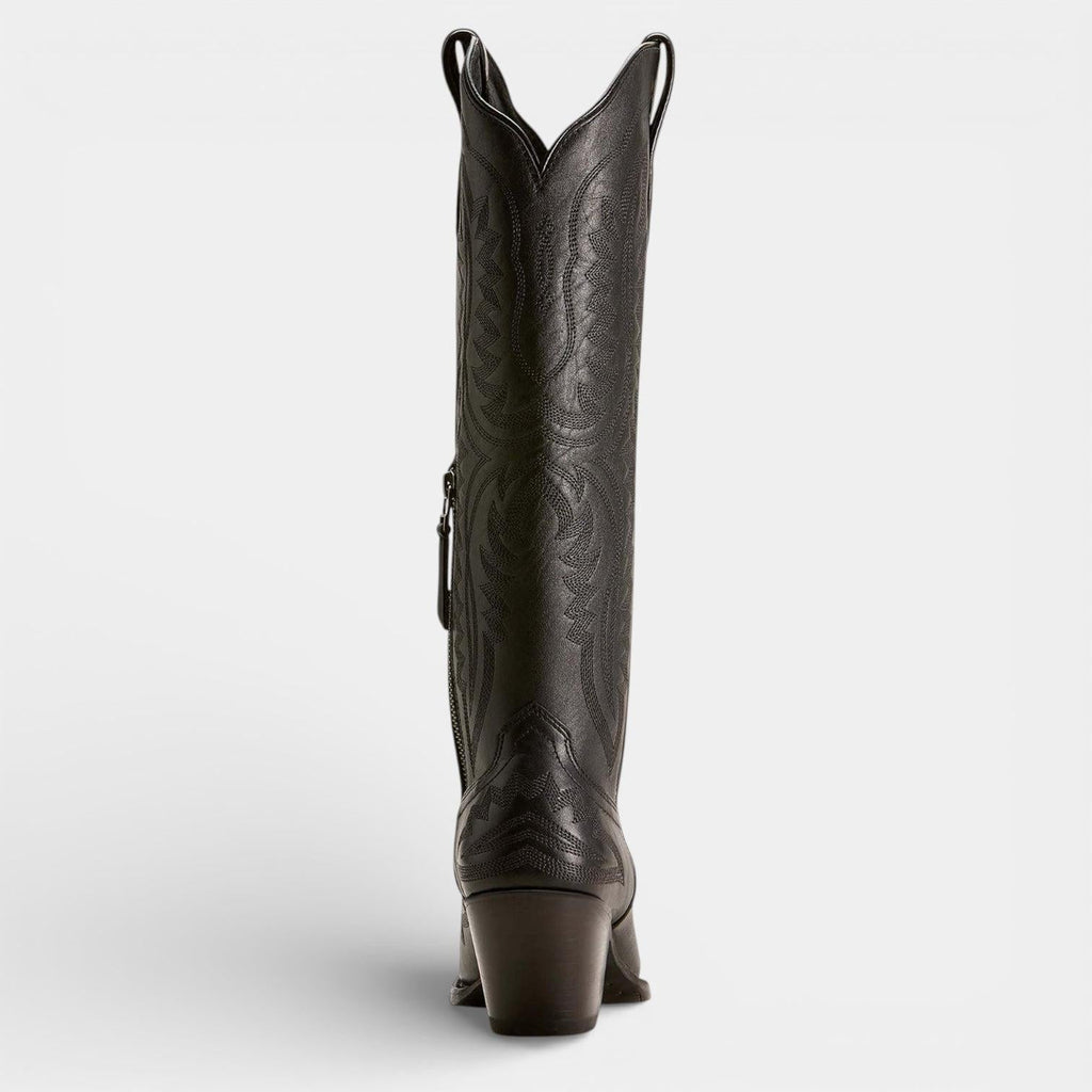 Dakota | Women's Western Knee High Boots | Embroidered Block Heel-Women Shoes-Pick NewYork
