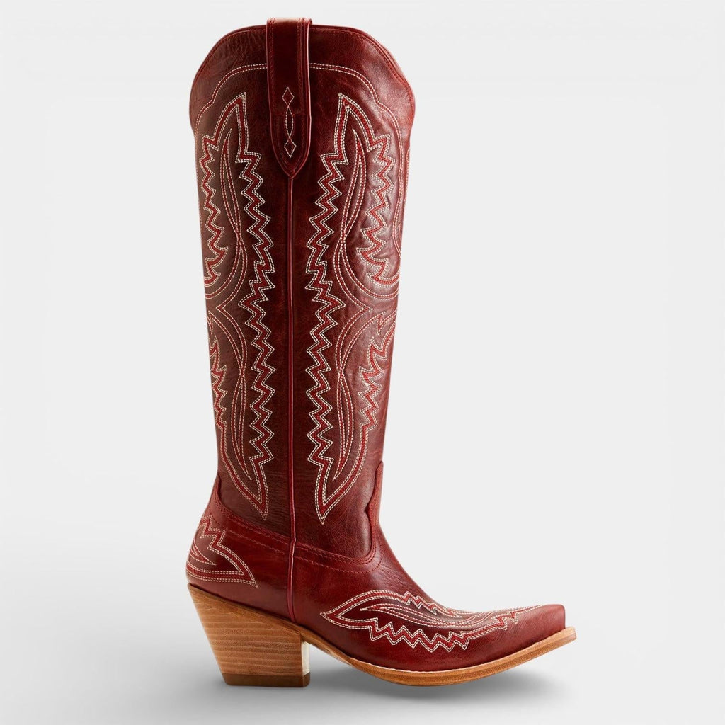 Dakota | Women's Western Knee High Boots | Embroidered Block Heel-Women Shoes-Pick NewYork