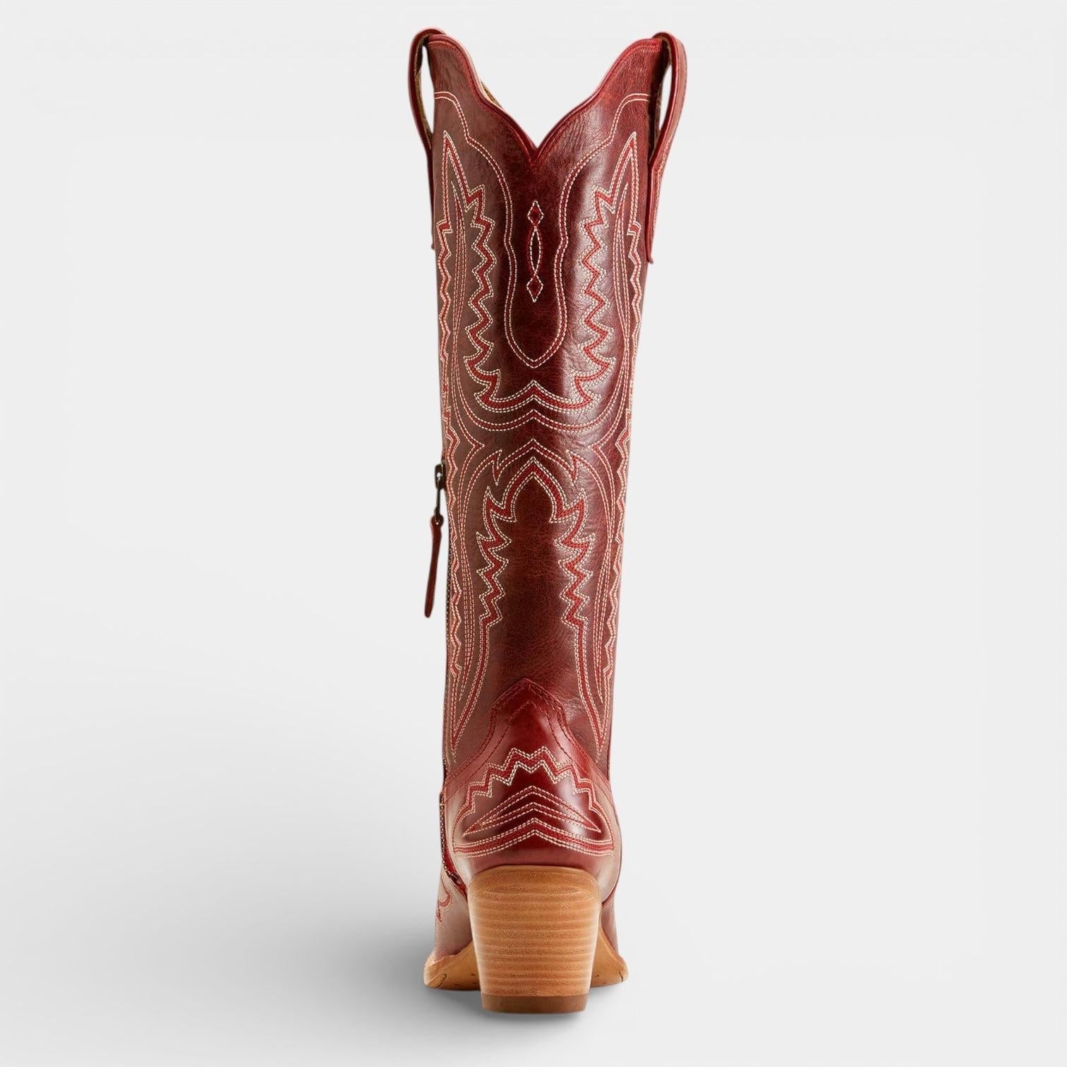 Dakota | Women's Western Knee High Boots | Embroidered Block Heel-Women Shoes-Pick NewYork