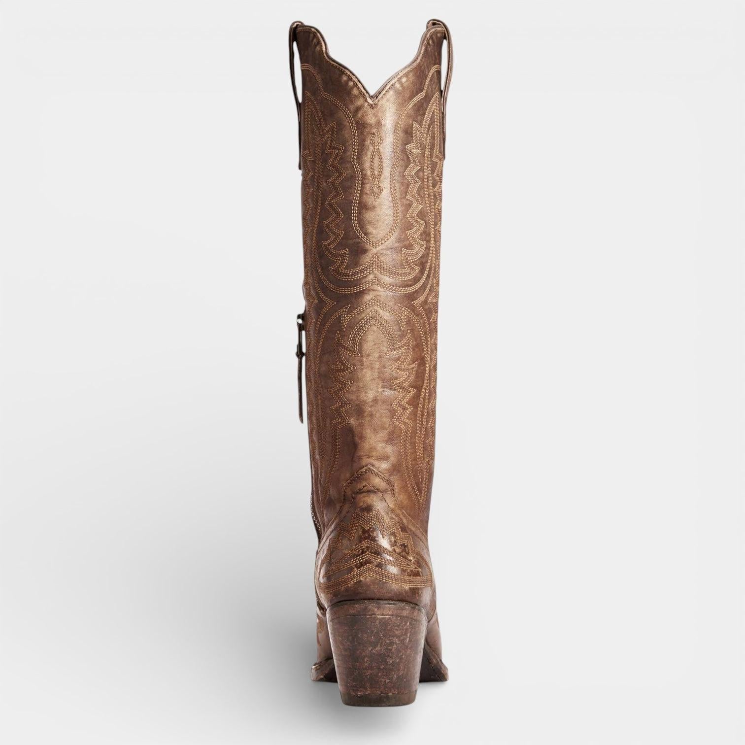Dakota | Women's Western Knee High Boots | Embroidered Block Heel-Women Shoes-Pick NewYork