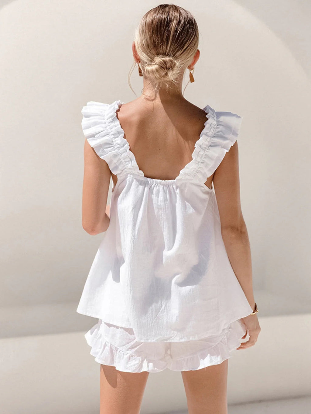 Daphne | Women's Two Piece Set | Ruffle Top Vacation Outfit-Women Set-Pick NewYork