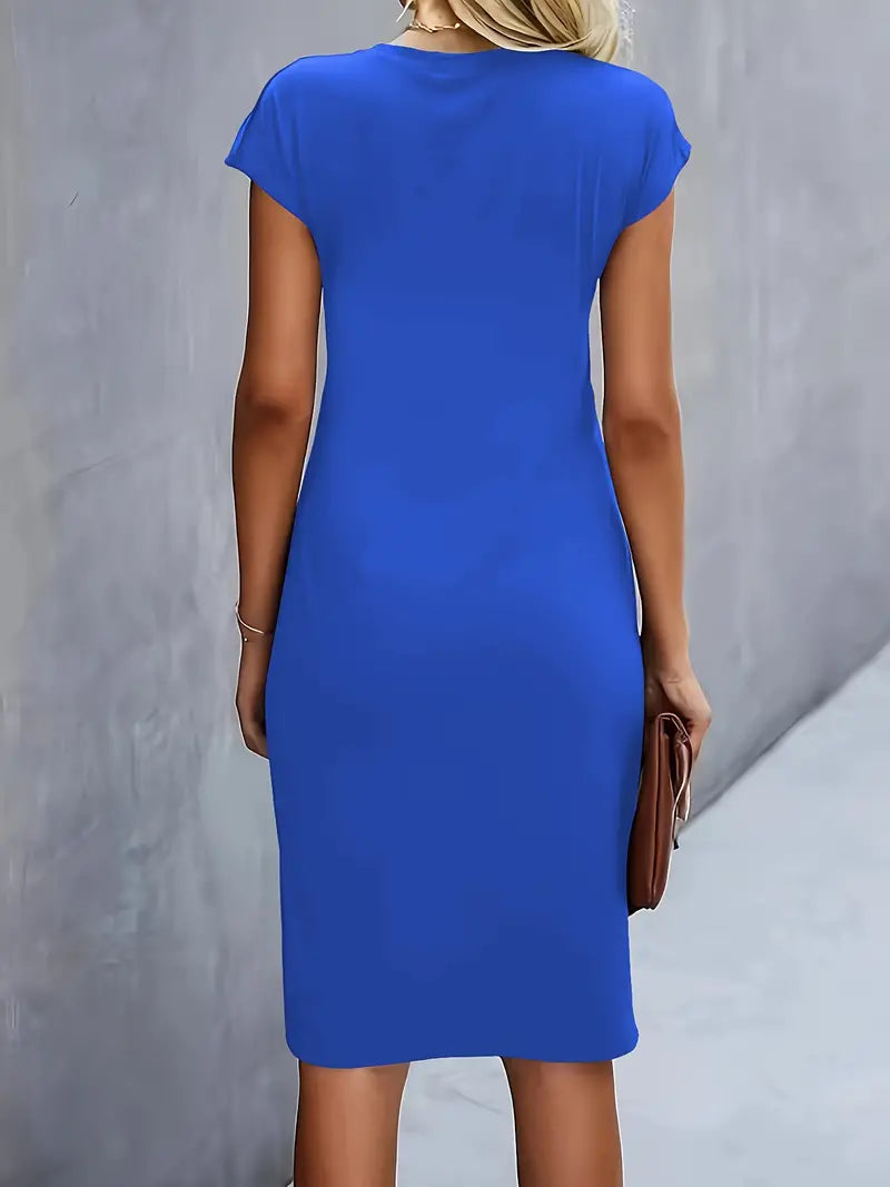 Hannah | Women's Midi Dress | Short Sleeve-Women Dress-Pick NewYork
