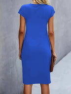 Hannah | Women's Midi Dress | Short Sleeve-Women Dress-Pick NewYork