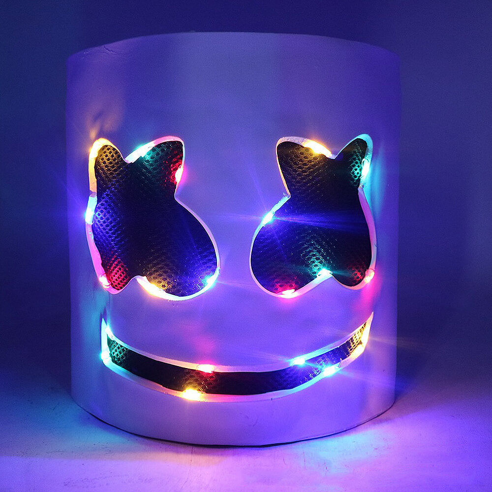 Jaxon | Unisex Marshmello Costume Set | LED Helmet Cosplay Outfit-Costume Set-Pick NewYork