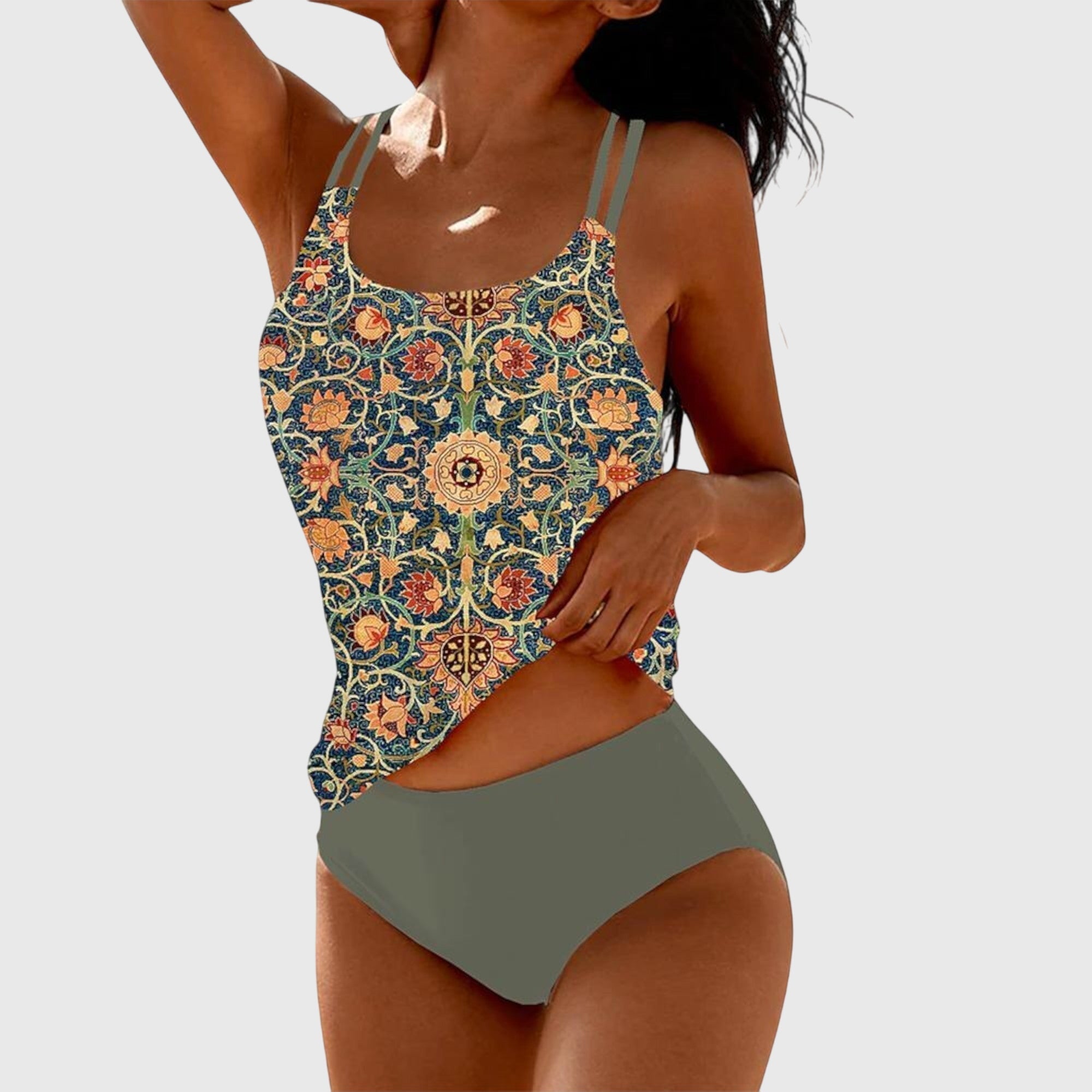 Faith | Women's Printed Tankini | Strappy Swimwear-Women Swimsuit-Pick NewYork
