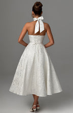 Madison | Women's Halter Midi Dress | Wedding Guest Style-Women Dress-Pick NewYork