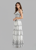 Eliana | Women's Printed Two Piece Set | Crop Top Vacation Wear-Women Set-Pick NewYork