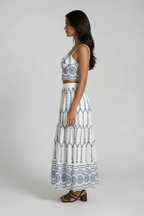 Eliana | Women's Printed Two Piece Set | Crop Top Vacation Wear-Women Set-Pick NewYork