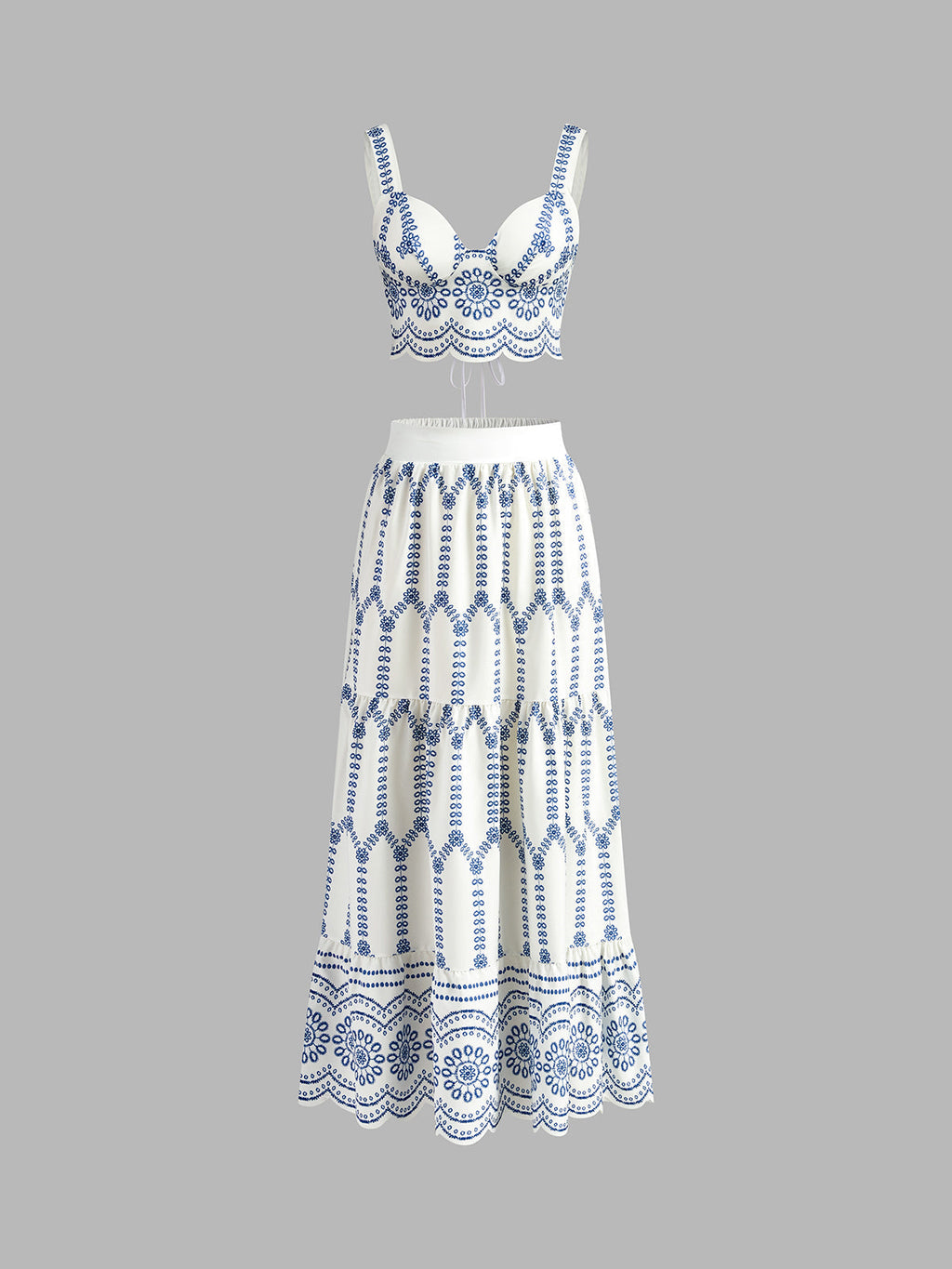 Eliana | Women's Printed Two Piece Set | Crop Top Vacation Wear-Women Set-Pick NewYork