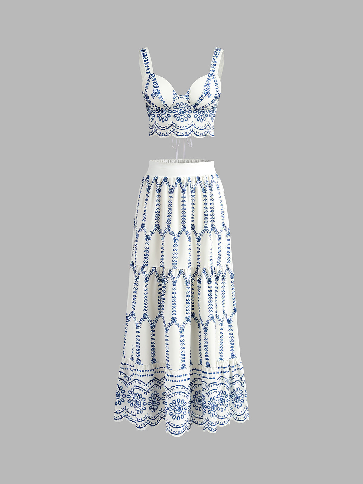 Eliana | Women's Printed Two Piece Set | Crop Top Vacation Wear-Women Set-Pick NewYork