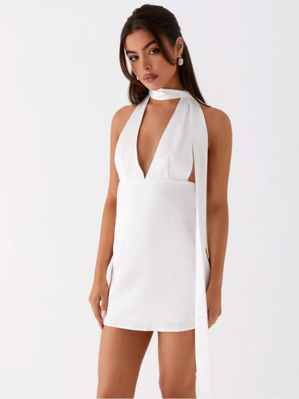 Elodie | Women's Halter Mini Dress | Open Back Vacation Dress-Women Dress-Pick NewYork