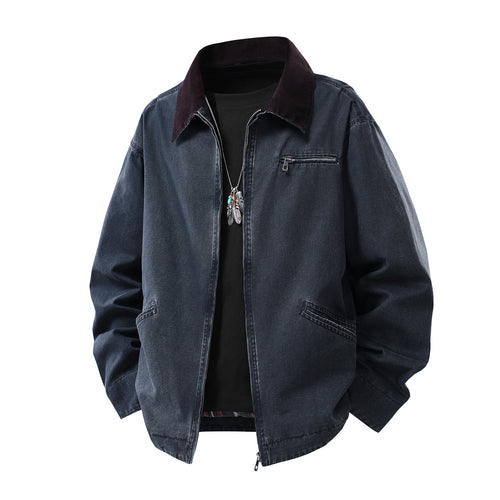 Caleb | Men’s Bomber Jacket | Zip Front Ribbed Trim-Pick NewYork