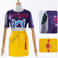 Ember | Women’s K-Pop Costume Set | Graphic Crop Top Mini Skirt-Women Costume Set-Pick NewYork