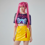 Ember | Women’s K-Pop Costume Set | Graphic Crop Top Mini Skirt-Women Costume Set-Pick NewYork