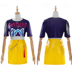 Ember | Women’s K-Pop Costume Set | Graphic Crop Top Mini Skirt-Women Costume Set-Pick NewYork