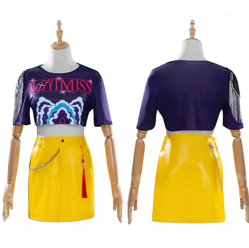 Ember | Women’s K-Pop Costume Set | Graphic Crop Top Mini Skirt-Women Costume Set-Pick NewYork