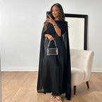 Charlotte | Women's Cape Maxi Dress | Mother Of The Bride-Women Dress-Pick NewYork