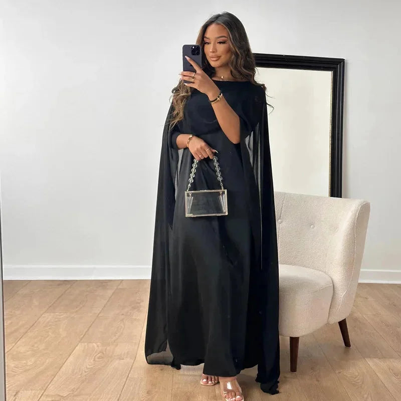Charlotte | Women's Cape Maxi Dress | Mother Of The Bride-Women Dress-Pick NewYork