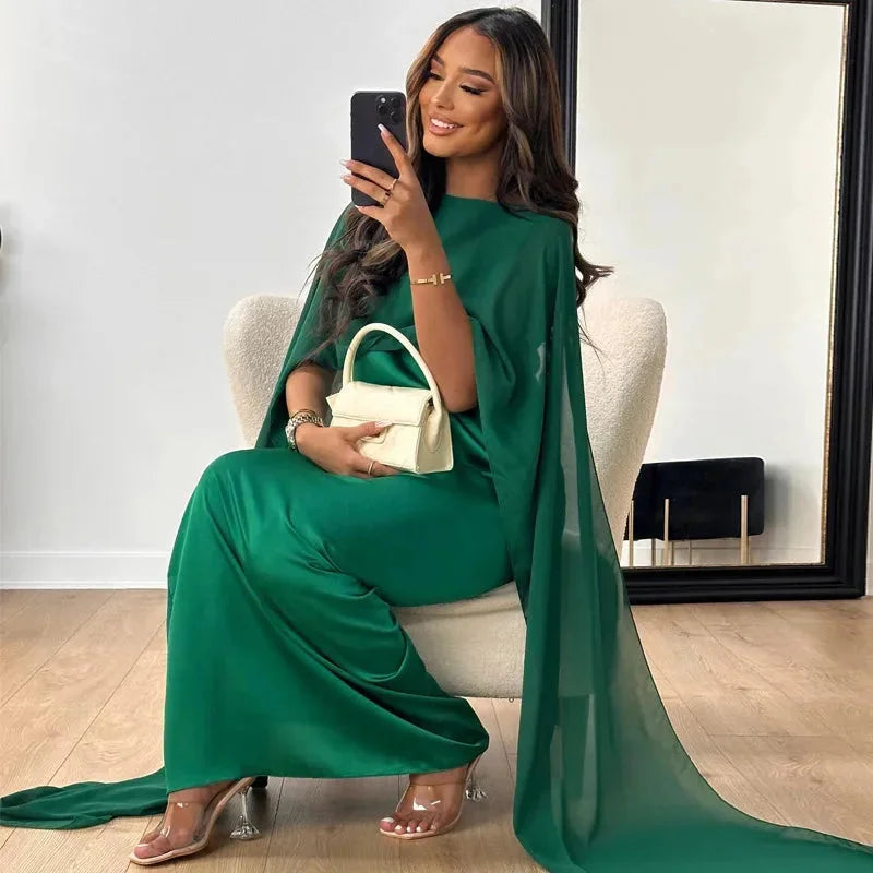 Charlotte | Women's Cape Maxi Dress | Mother Of The Bride-Women Dress-Pick NewYork