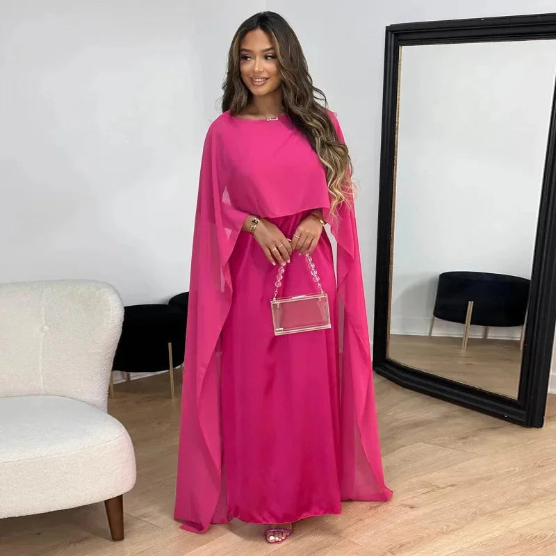 Charlotte | Women's Cape Maxi Dress | Mother Of The Bride-Women Dress-Pick NewYork