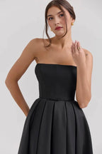 Estelle | Women’s Strapless Midi Dress | Pleated Skirt Wedding Guest-Women Dress-Pick NewYork