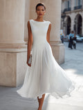 Evelyn | Women’s Pleated Midi Dress | Sleeveless Wedding Guest-Women Dress-Pick NewYork