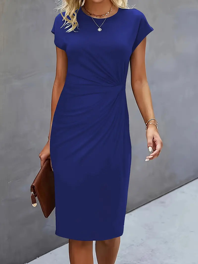 Hannah | Women's Midi Dress | Short Sleeve-Women Dress-Pick NewYork