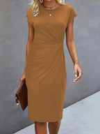 Hannah | Women's Midi Dress | Short Sleeve-Women Dress-Pick NewYork