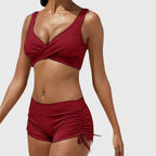 Freya | Women's Camo Tankini Set | Swim Shorts-Women Swimsuit-Pick NewYork