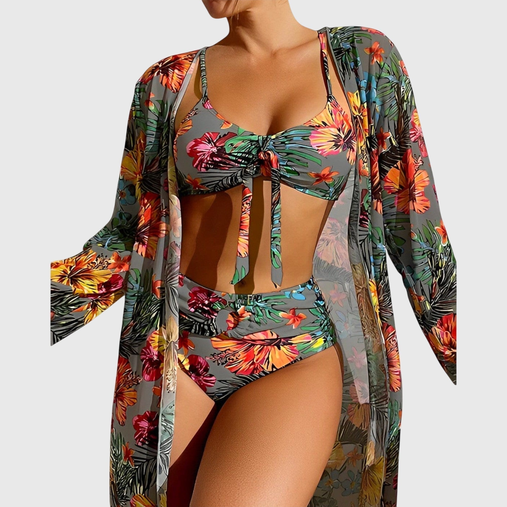 Amelia | Women's Tropical Bikini Set | Three Piece Swimwear-Women Swimsuit-Pick NewYork