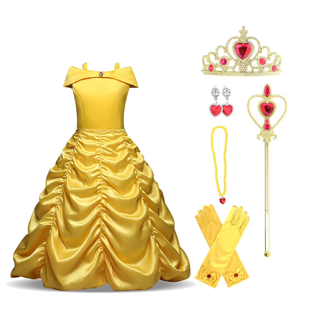Florence | Girls Princess Costume Dress | Ruched Skirt Off Shoulder Fancy Dress Wear-Kids Costume-Pick NewYork