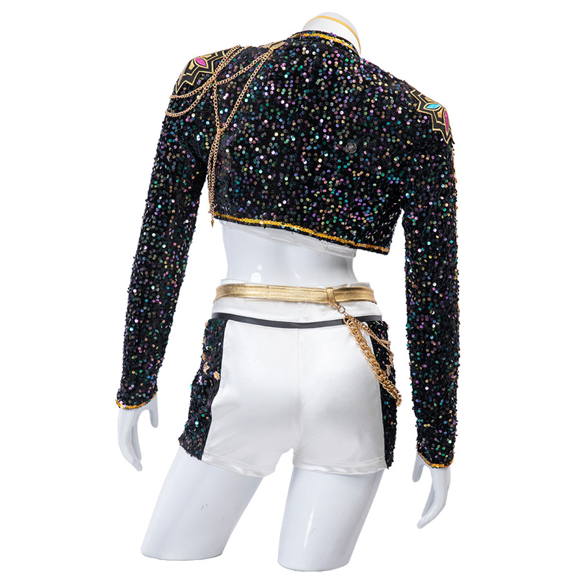 Nova | Women's Kpop Cosplay Costume | Black Gold Outfit-Costume Set-Pick NewYork