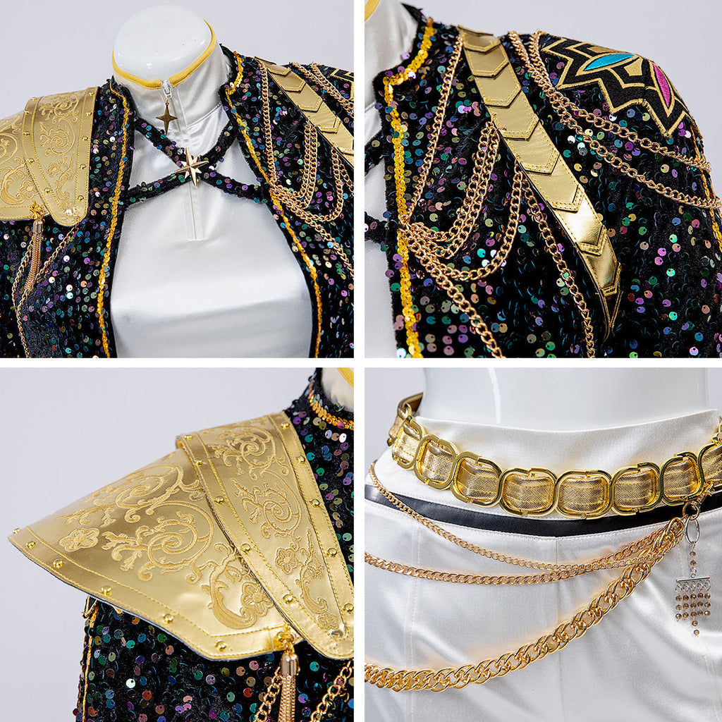 Nova | Women's Kpop Cosplay Costume | Black Gold Outfit-Costume Set-Pick NewYork