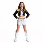 Nova | Women's Kpop Cosplay Costume | Black Gold Outfit-Costume Set-Pick NewYork
