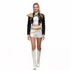 Nova | Women's Kpop Cosplay Costume | Black Gold Outfit-Costume Set-Pick NewYork