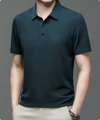 Grayson | Men’s Textured Polo Shirt | Short Sleeve Button Placket Casual Wear-Men Polo-Pick NewYork