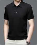 Grayson | Men’s Textured Polo Shirt | Short Sleeve Button Placket Casual Wear-Men Polo-Pick NewYork