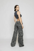 Harper | Women’s Cargo Trousers | Wide Leg Pocket Streetwear-Women Pants-Pick NewYork