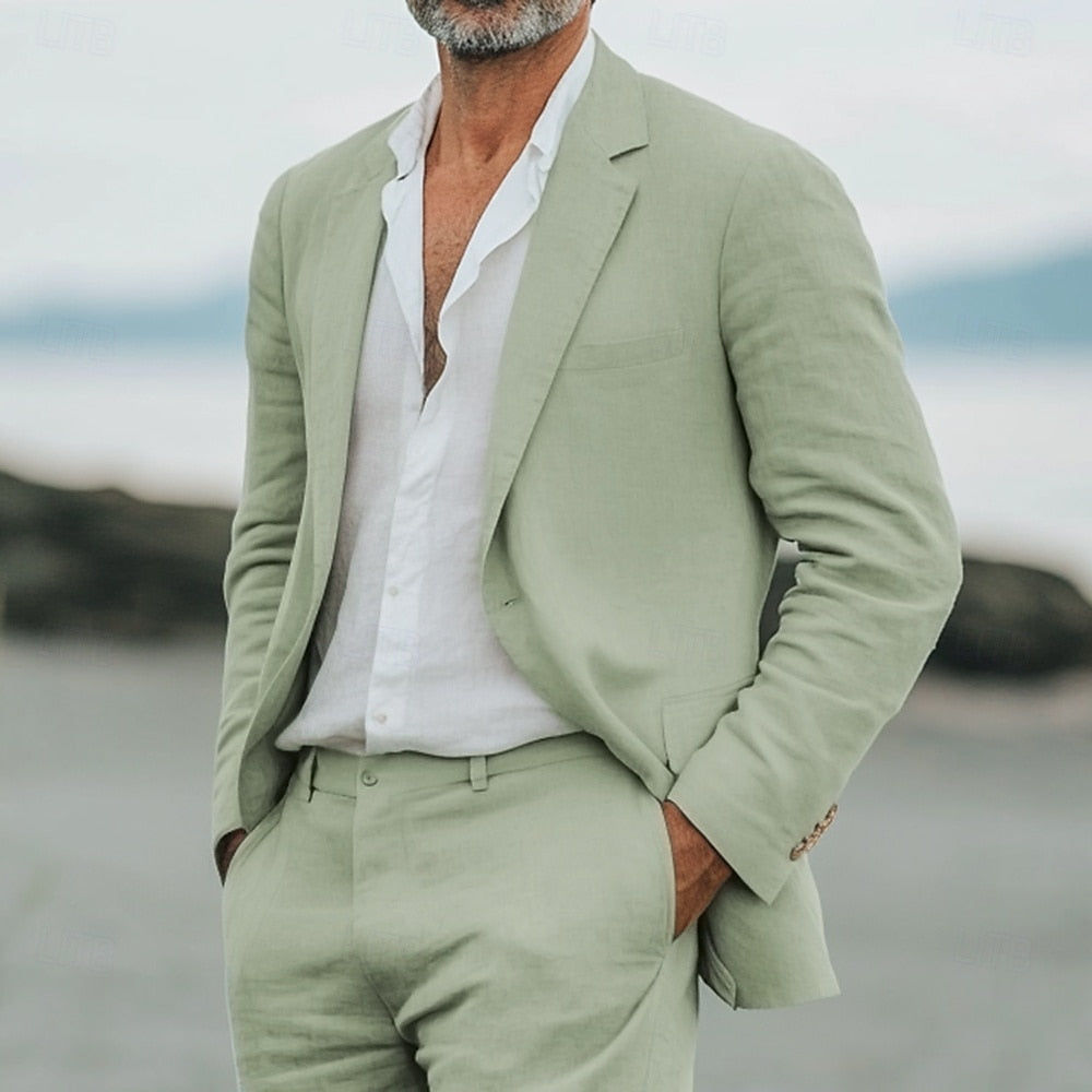 Holden | Men’s Two Piece Suit Set | Single Button Blazer Tailored Trousers Formal Wear-Men Outfit Set-Pick NewYork